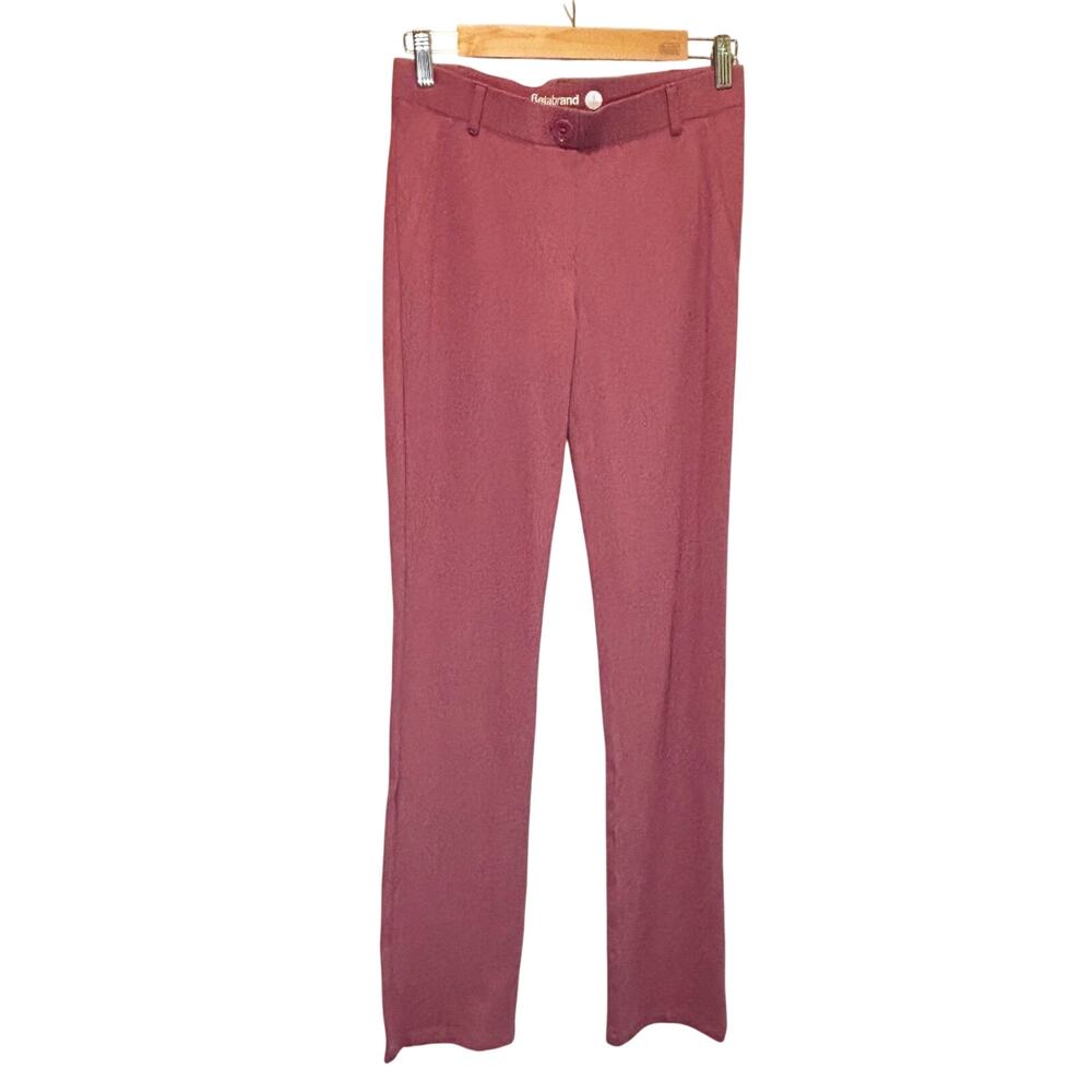 Betabrand Pink Pull-On Straight Leg Ponte Knit Pant - size Small Long